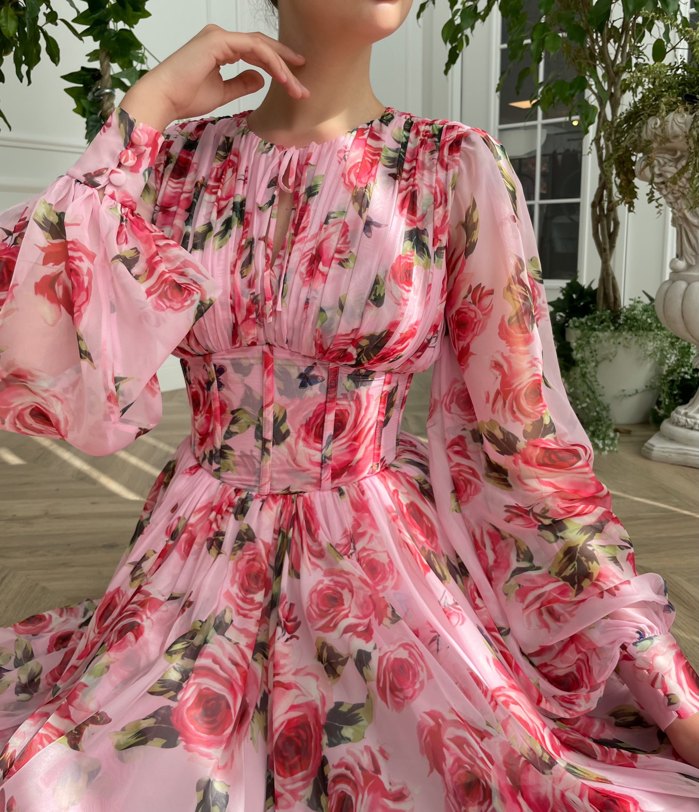 Rose Fields Corset Mini Dress | Teuta Matoshi