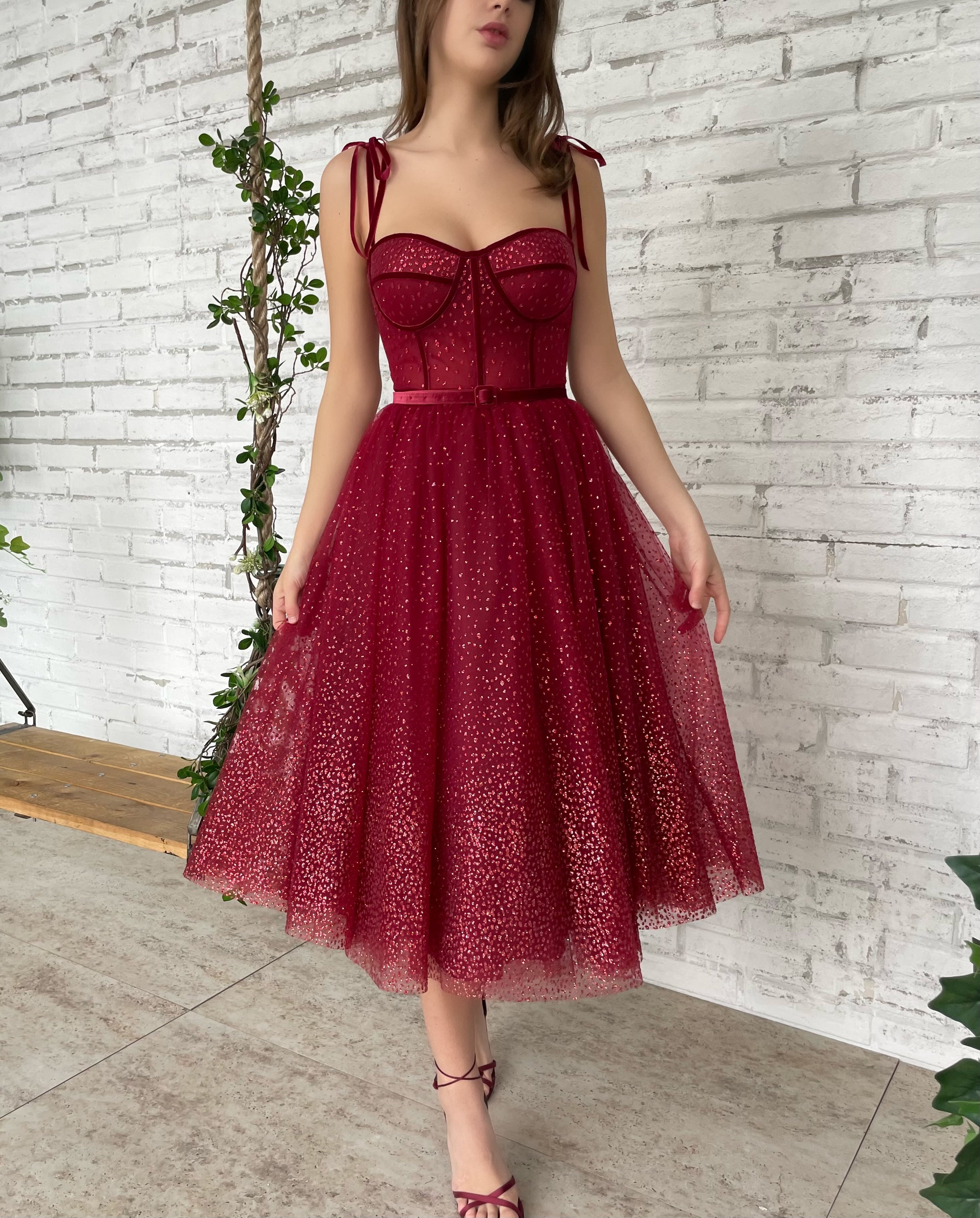 Ruby Slippers Midi Dress | Teuta Matoshi
