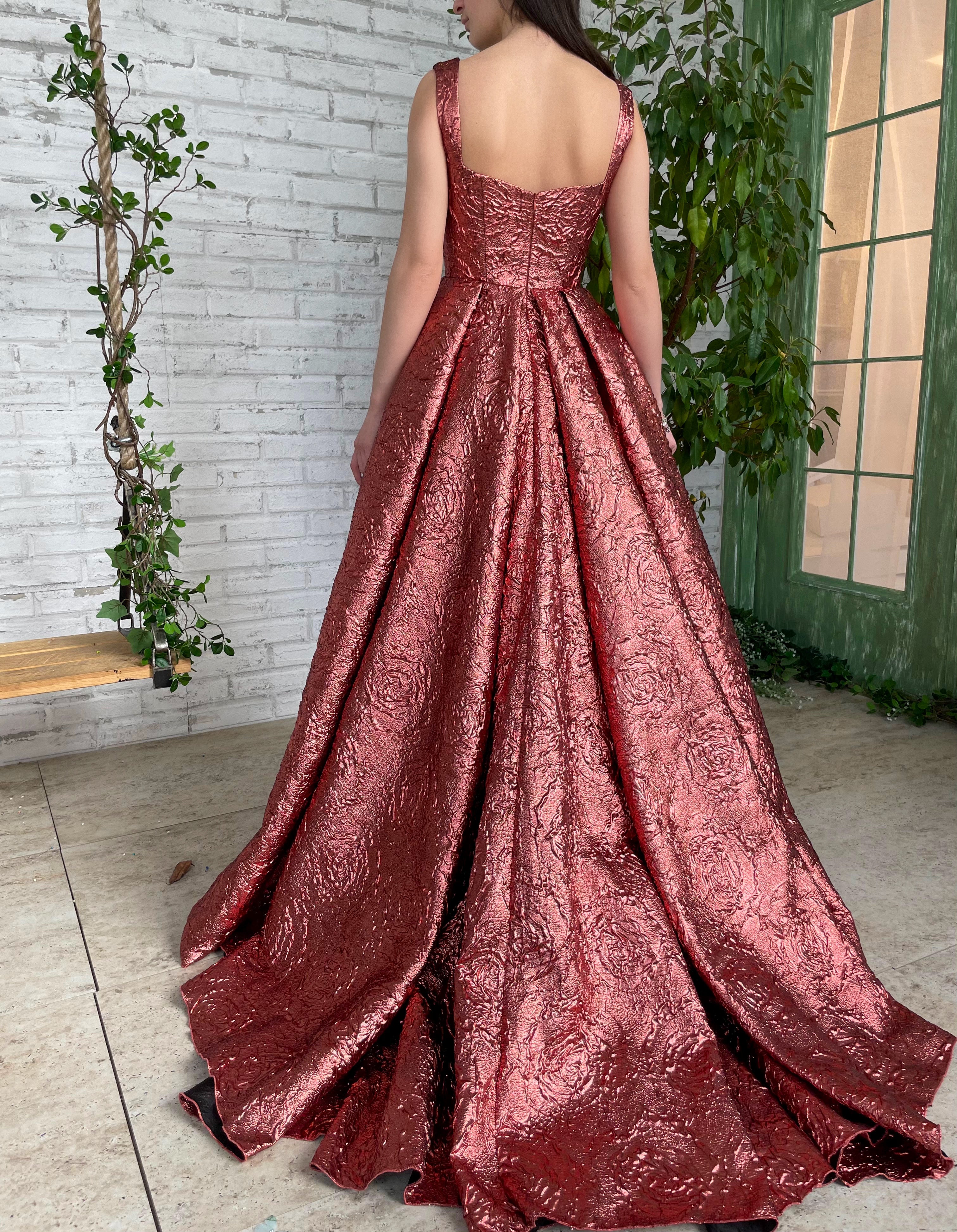 Sparkly Off Shoulder A-Line Rose Gold Sequin Long Prom Dress – Dreamdressy