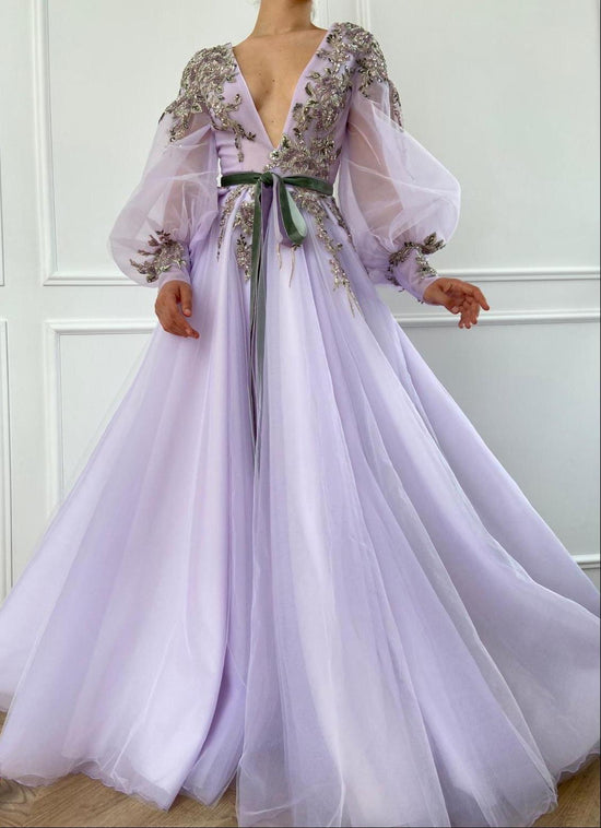 Lilac Ethereal Gown | Teuta Matoshi