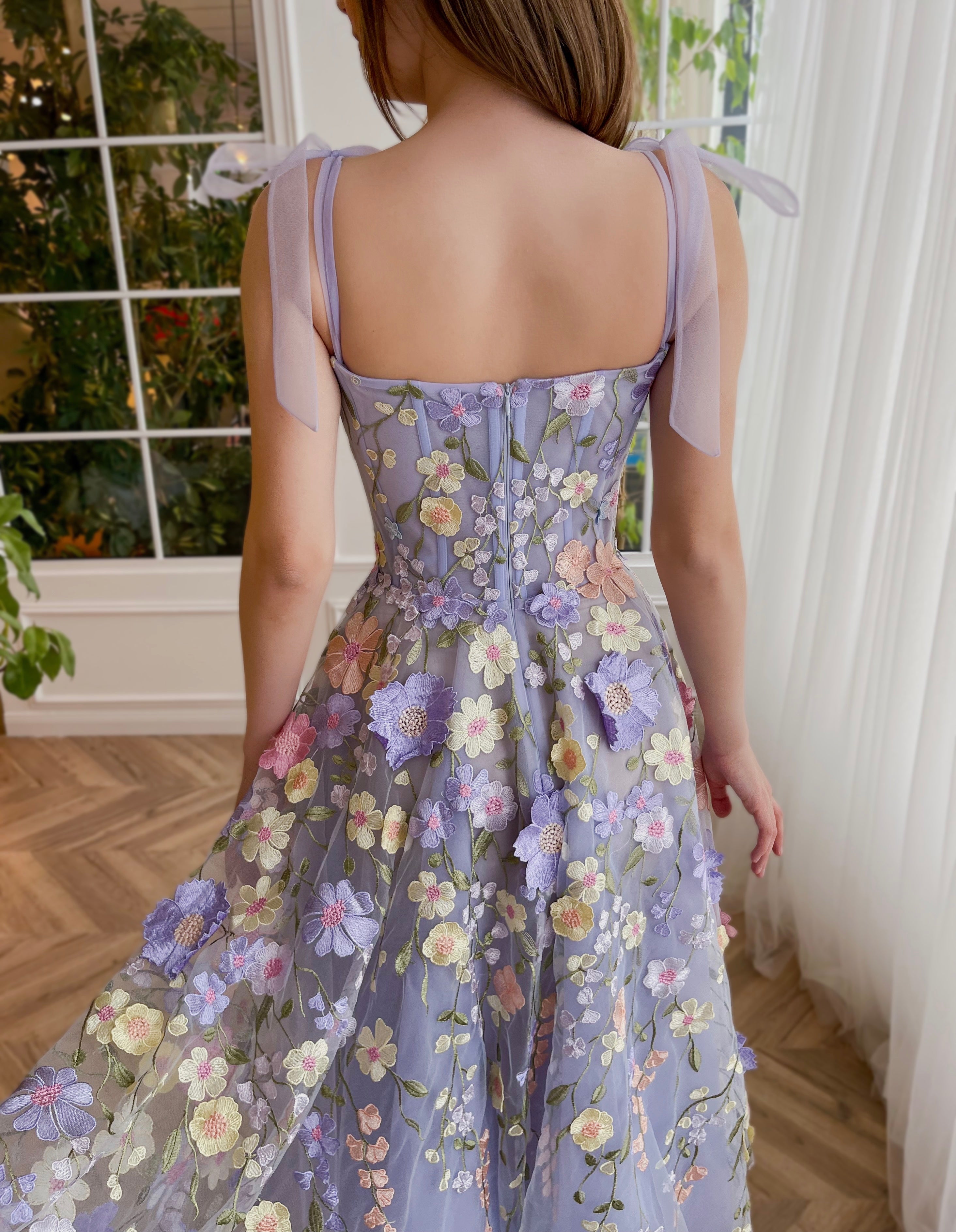 Lavender Bloom Midi Dress Teuta Matoshi Lavender Bloom Midi Dress Teuta Matoshi