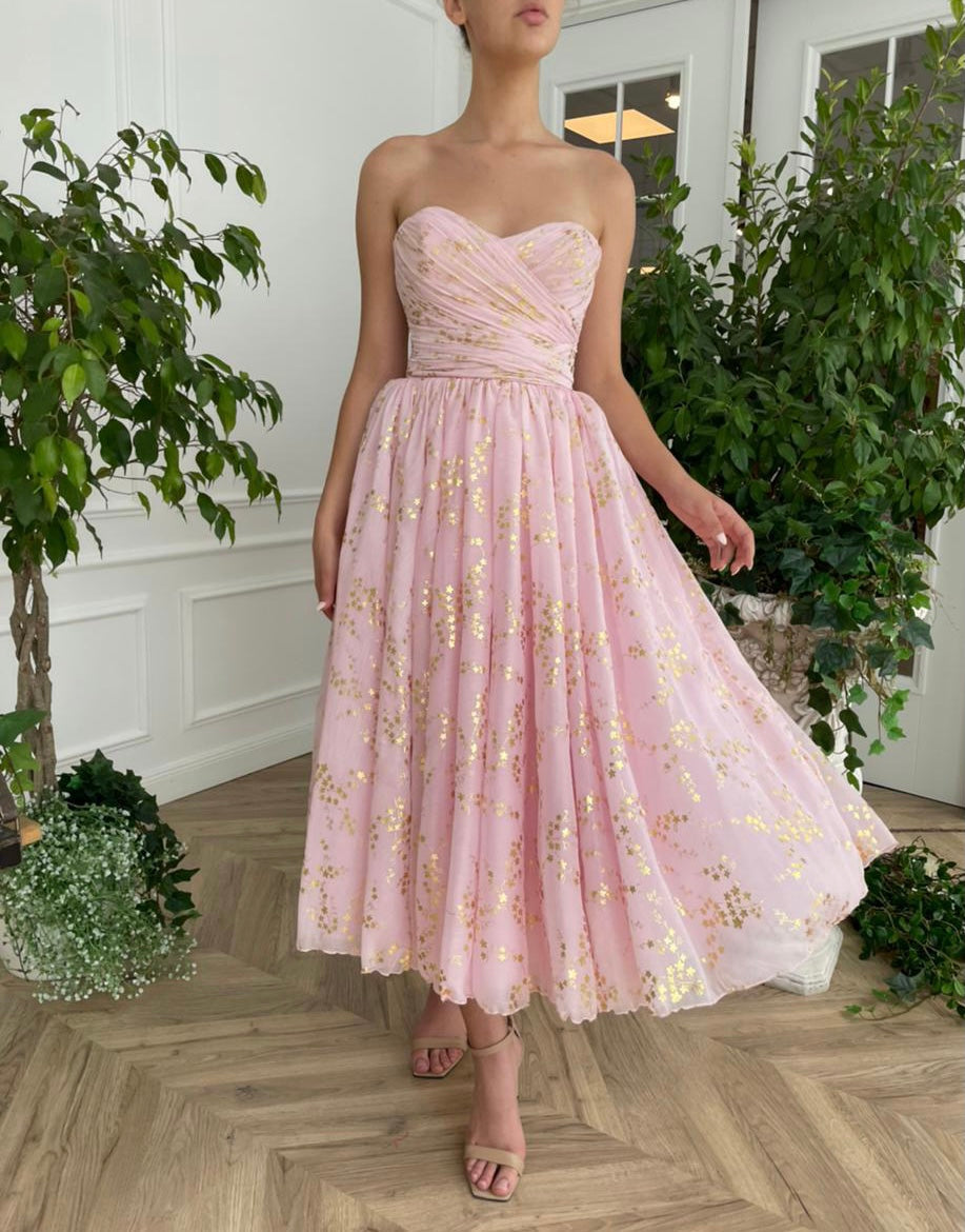 Garden Midi Dress ~ Pink Luxe Satin – Show Me Your Mumu