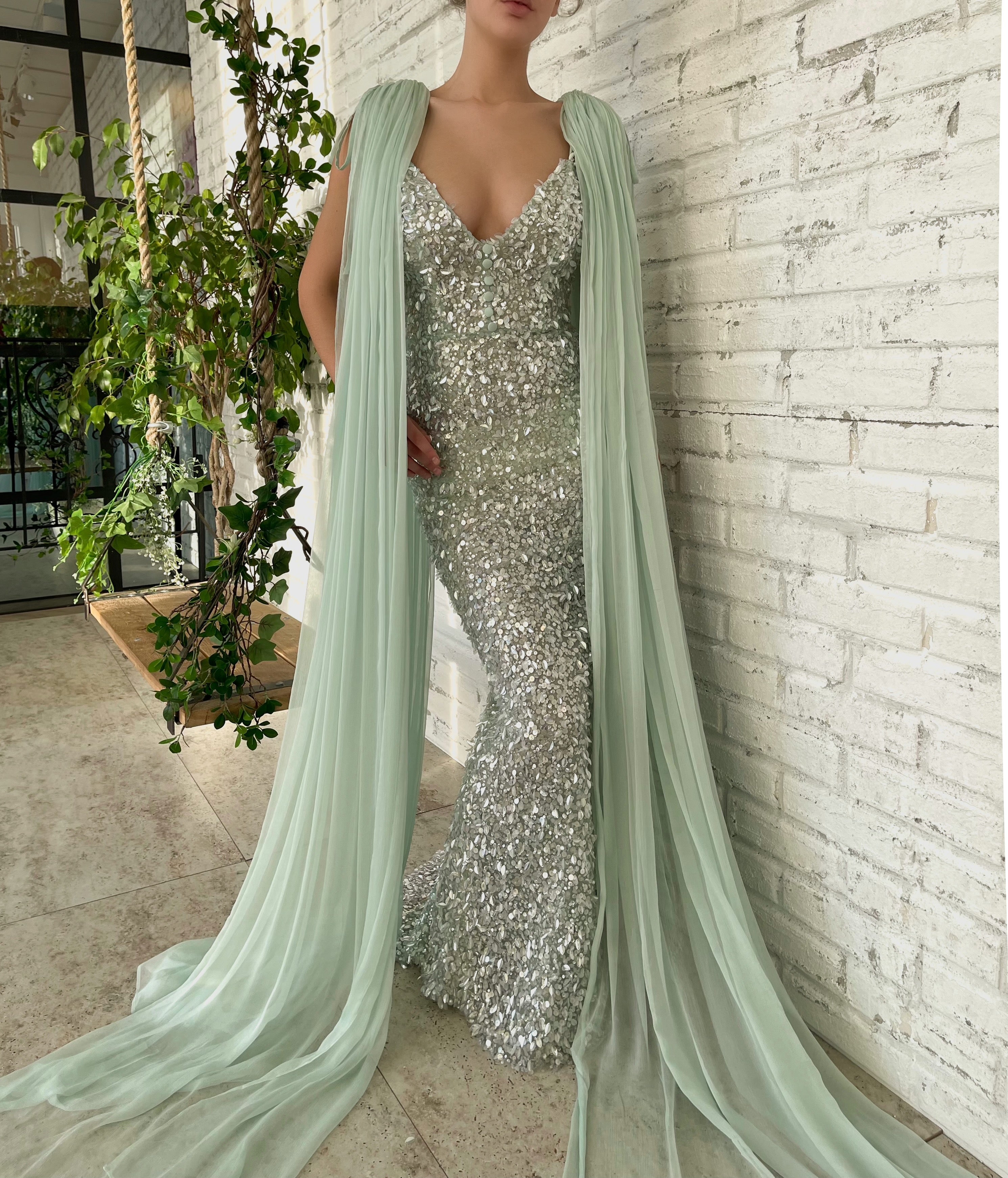 Seafoam Castle Gown Teuta Matoshi Seafoam Castle Gown Teuta Matoshi