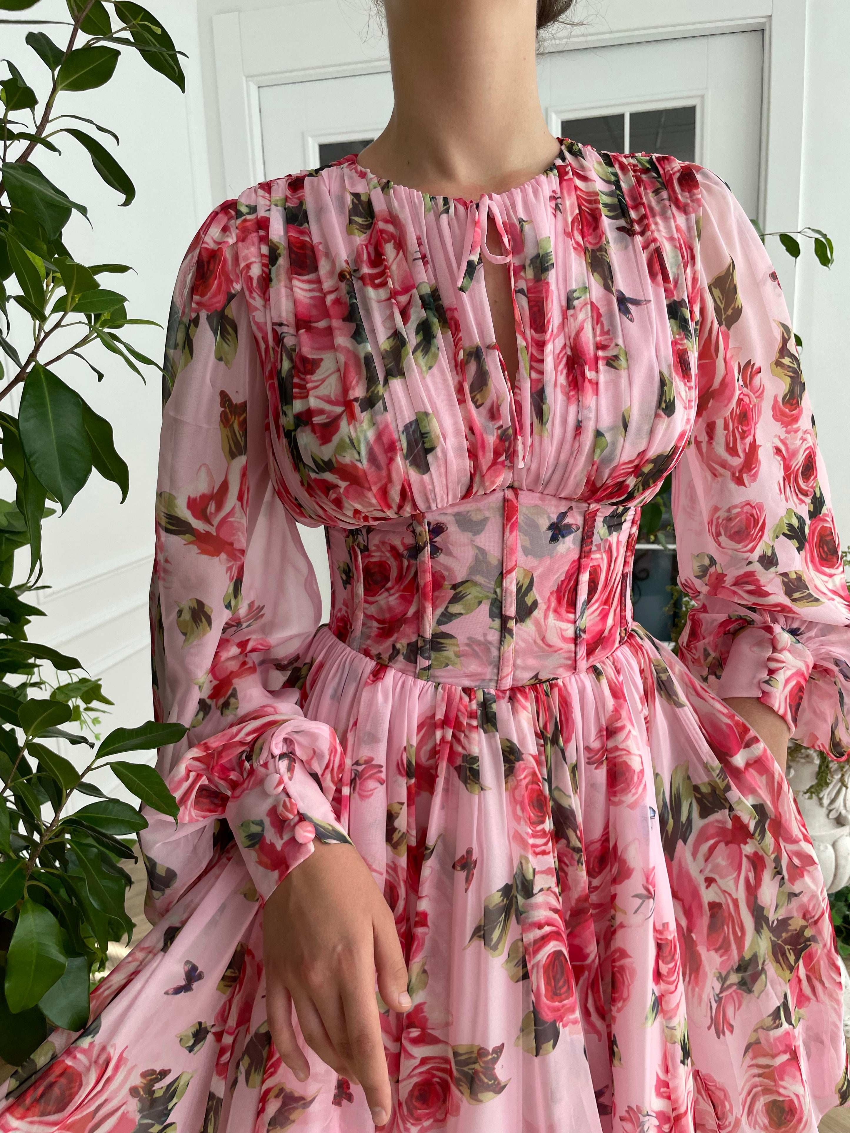 Rose Fields Corset Mini Dress | Teuta Matoshi