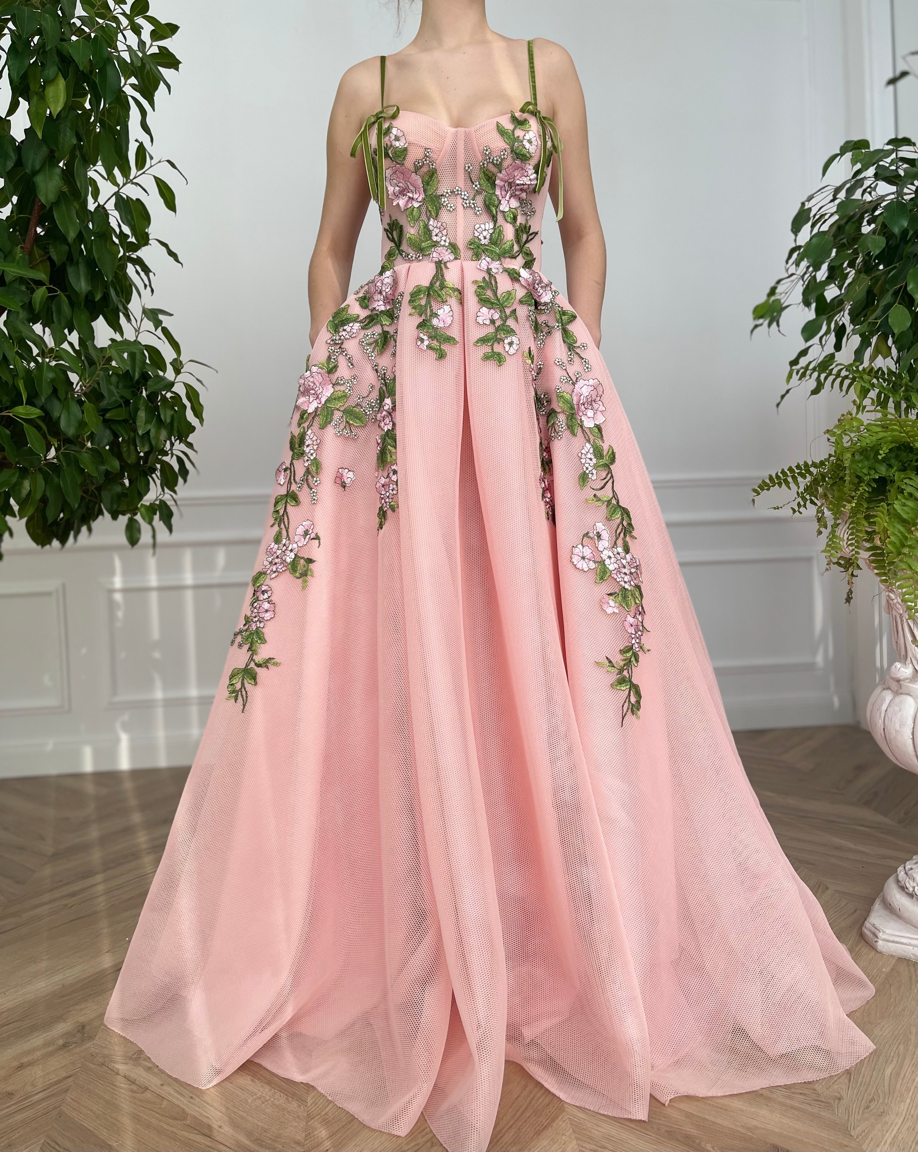 Pink Ivy Whimsical Gown Teuta Matoshi Pink Ivy Whimsical Gown Teuta Matoshi