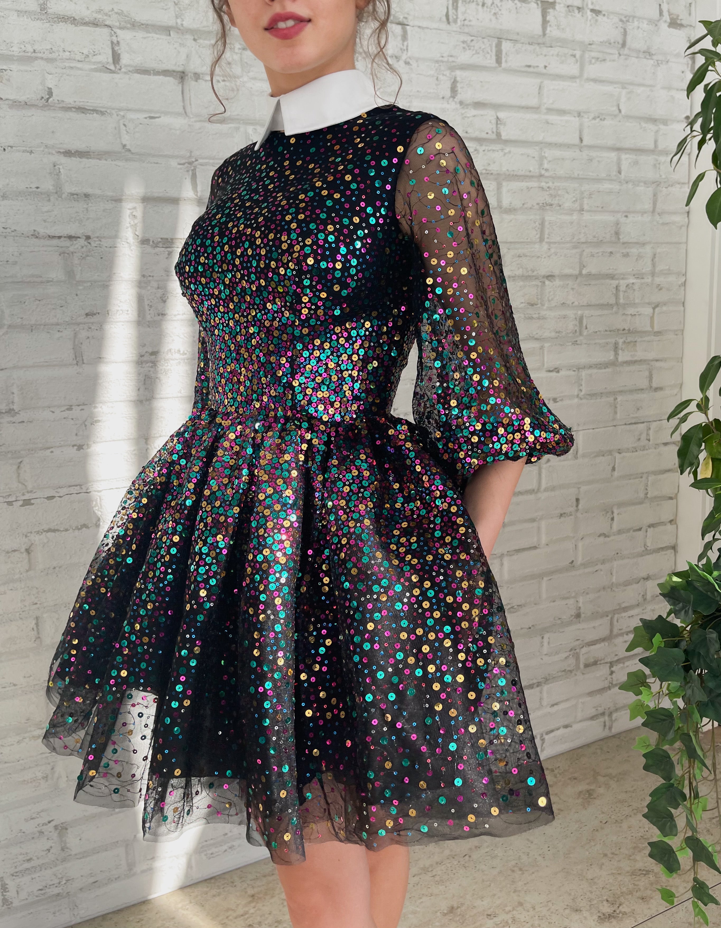 Rainbow Constellation Mini Dress | Teuta Matoshi