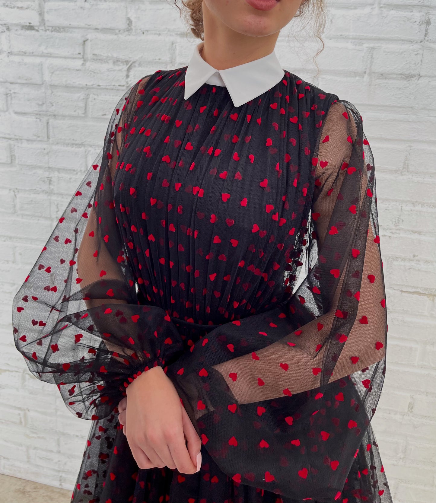 Black mini dress with long sleeves and hearty fabric
